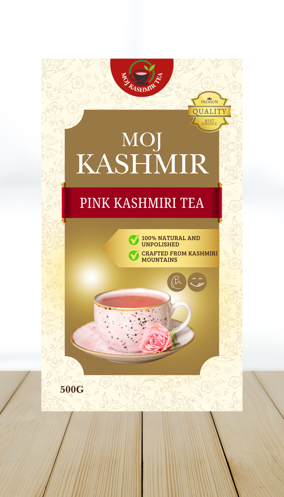 Moj Kashmir Pink Tea Premium Packaging